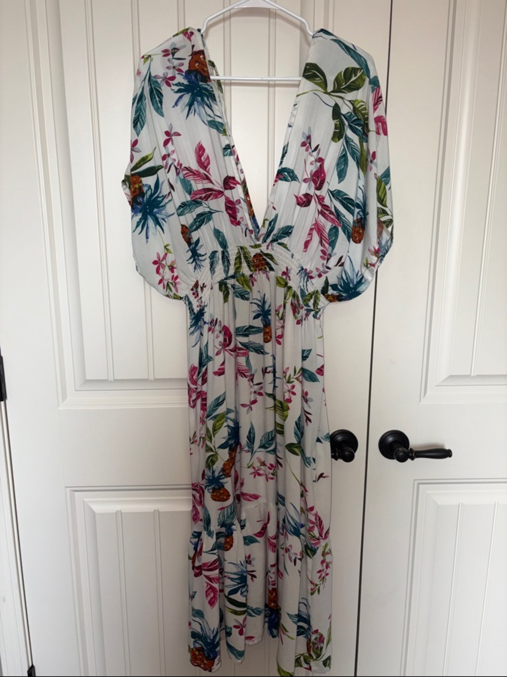 Floral V-Neck Swim Cover-up